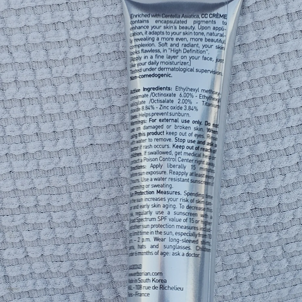 Erborian Korean Skin Therapy CC Cream Caramel – tinted color corrector SPF 1.5oz